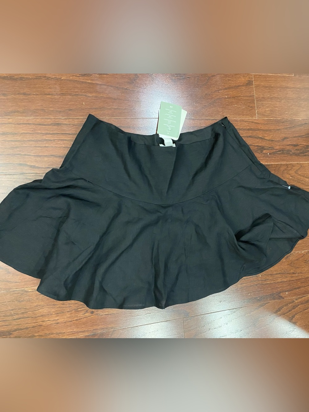 NWT Linen Swing Mini Skirt Size 14 H&M Beach Summer Preppy